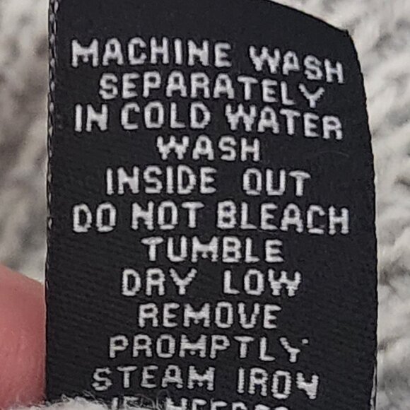 Rue21 Ice Gray Quarter Zip Chunky Ribbed LS Pullover Acrylic Poly Sweater Size M - Picture 16 of 16